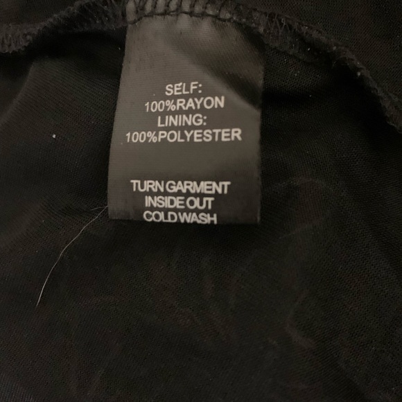 Lapis Boho Peasant Dress Maxi Elastic Waist Tiered Solid Black Size L Large Nwot - Picture 8 of 15